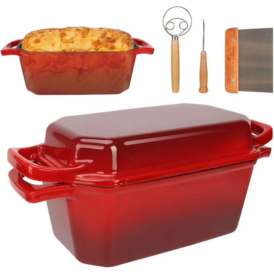 

Предварительно приправленная чугунная голландская духовка для выпечки хлеба с крышкой для сковороды