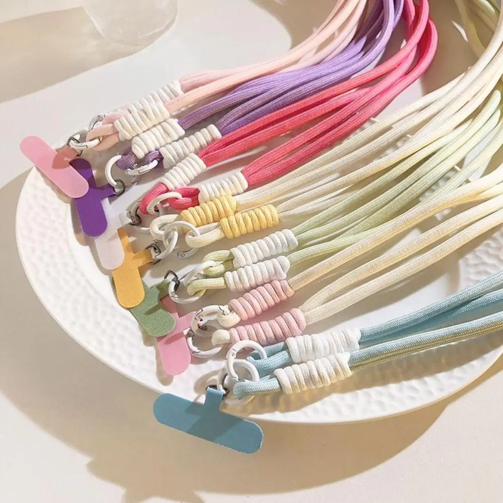 Universal Colorful Phone Crossbody Lanyard Long Durable Woven Strap Thick Nylon Anti-lost Chain Comfortable Lanyard