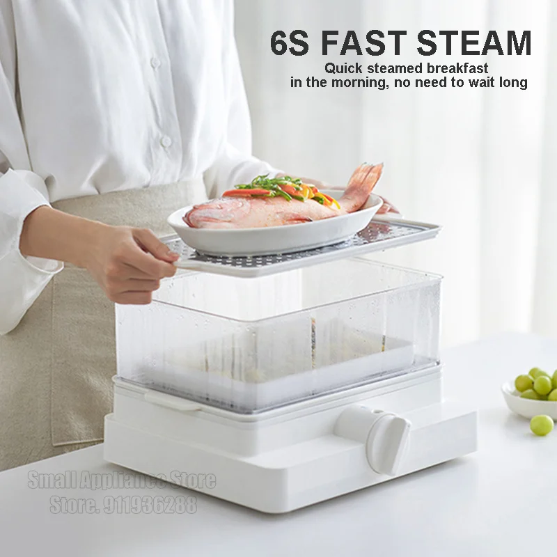 Olayks Electric Steamer Household Multifunctional Double Layer Large Capacity Multi-layer Steamer Box Steamer Breakfast Machine