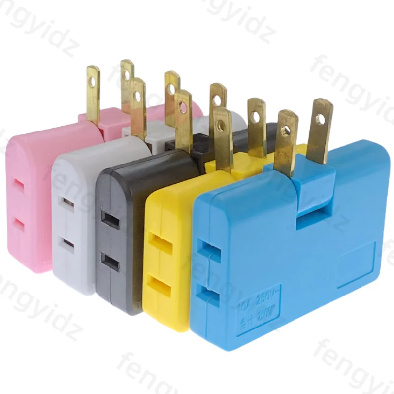 US Plug 180 Degree Rotatable Socket Converter 3 in 1 US Extension Plug Multi-Plug Mini Slim Wireless Outlet Adapter Sockets
