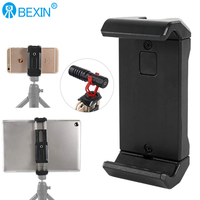 New upgraded hot shoe Mobile Phone Clip Clamp Bracket Holder Stand Support Mount Universal Mobile phone holder for Monopod