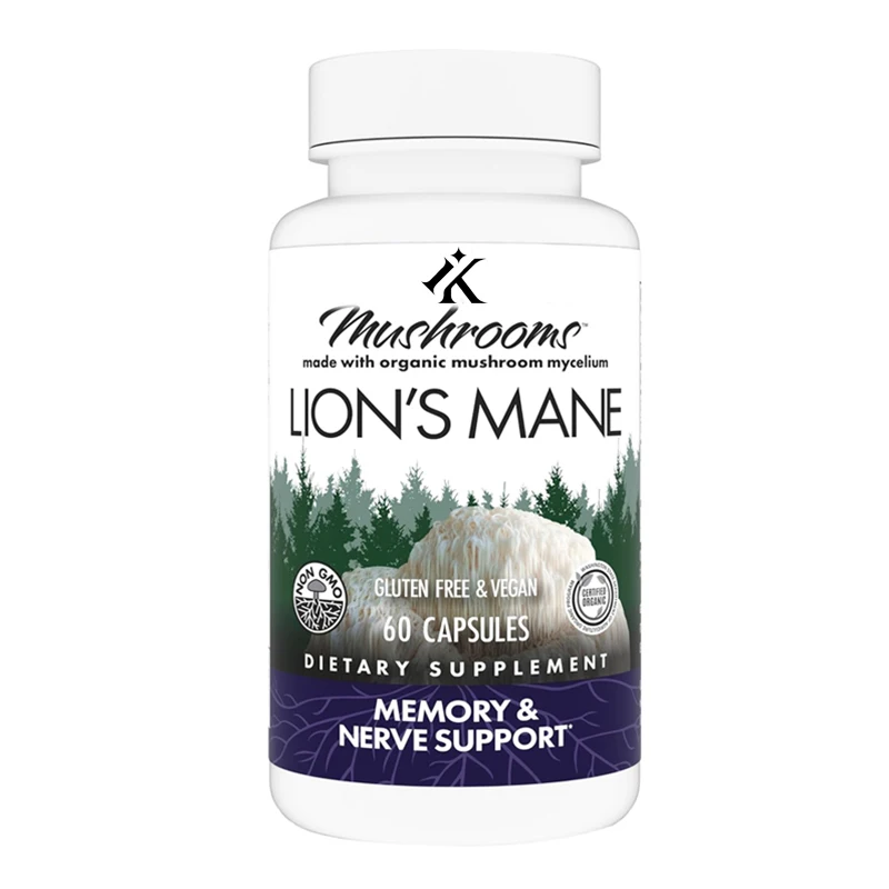 Mushroom Lion Mane Supports Focus and Memory Function - Immune and Nervous System Support Supplement -60 Capsules