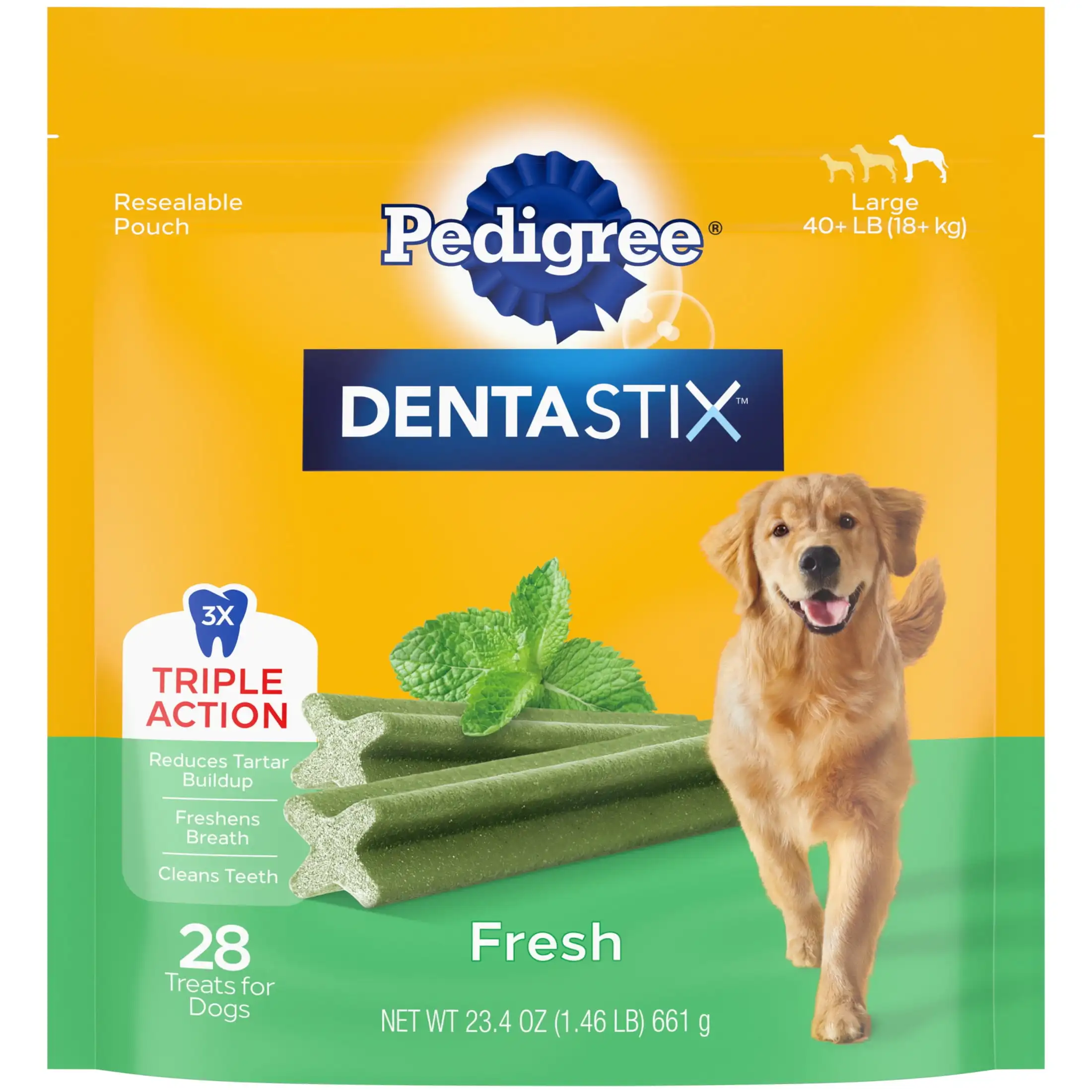 

Dentastix Fresh Flavor, Large Breed Dog Treats, 1.46 Lb. Bag