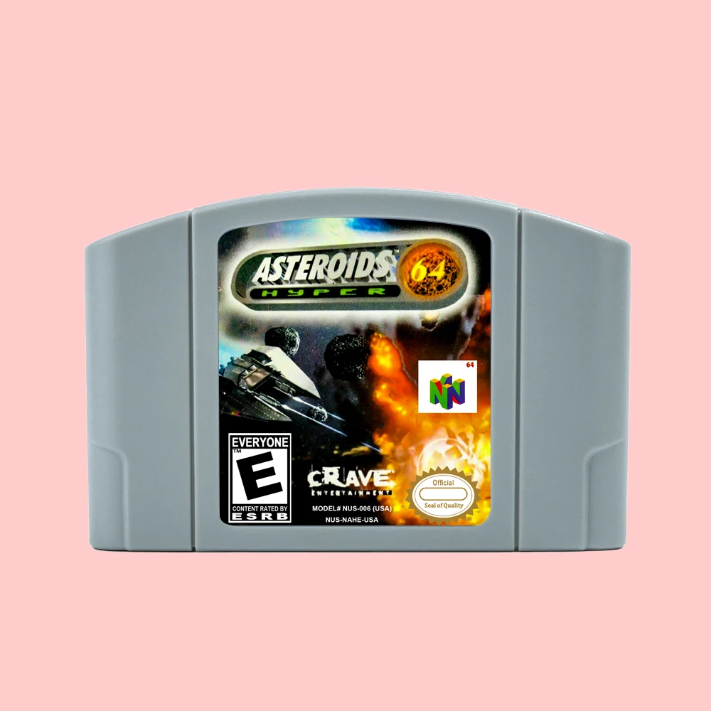 

Asteroids Hyper 64 Game Cartridge For N64 USA NTSC Retro 64 Bit Game Consoles
