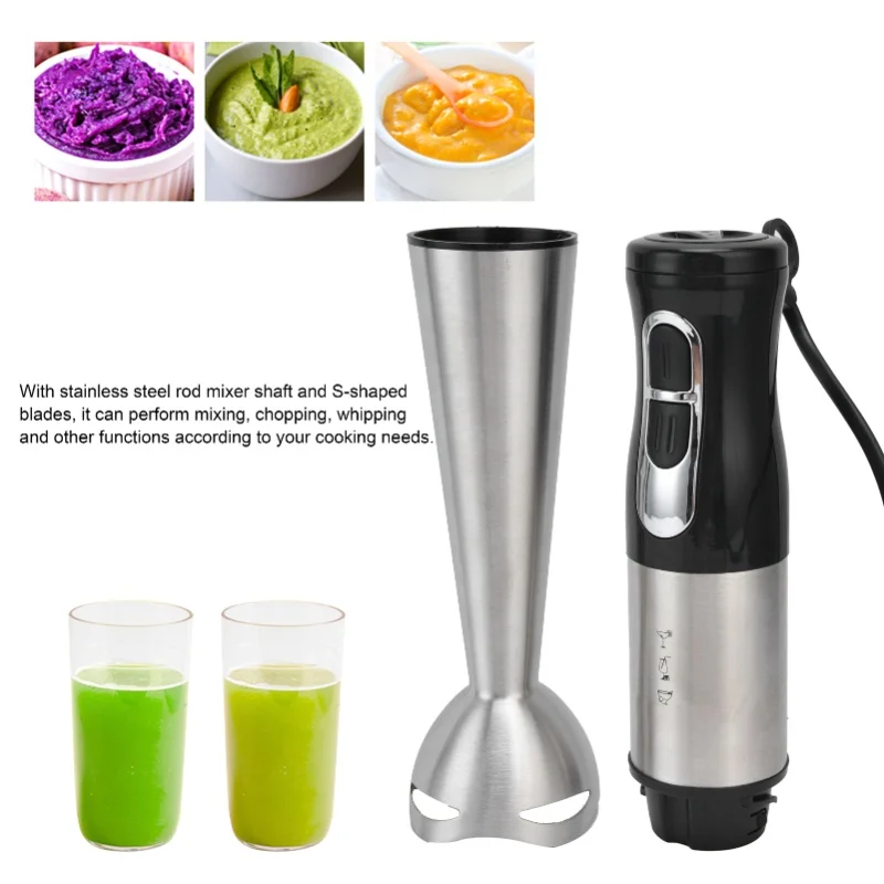 Handheld Electric Food Blender Stainless Steel Mixer Household Kitchen Tool For Home Use