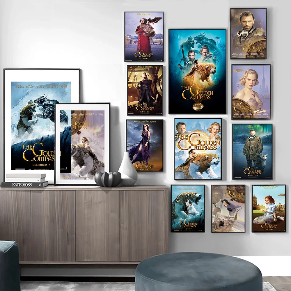 The Golden Compass Fantasy Adventure Movie Poster West Magic Art Print Wall Picture White Bear Canvas Painting Kids Room Decor