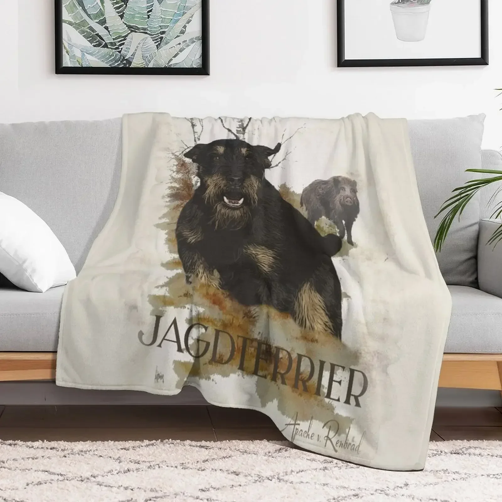 

Jagdterrier Apache, hunting boar Throw Blanket Custom for winter christmas decoration Blankets