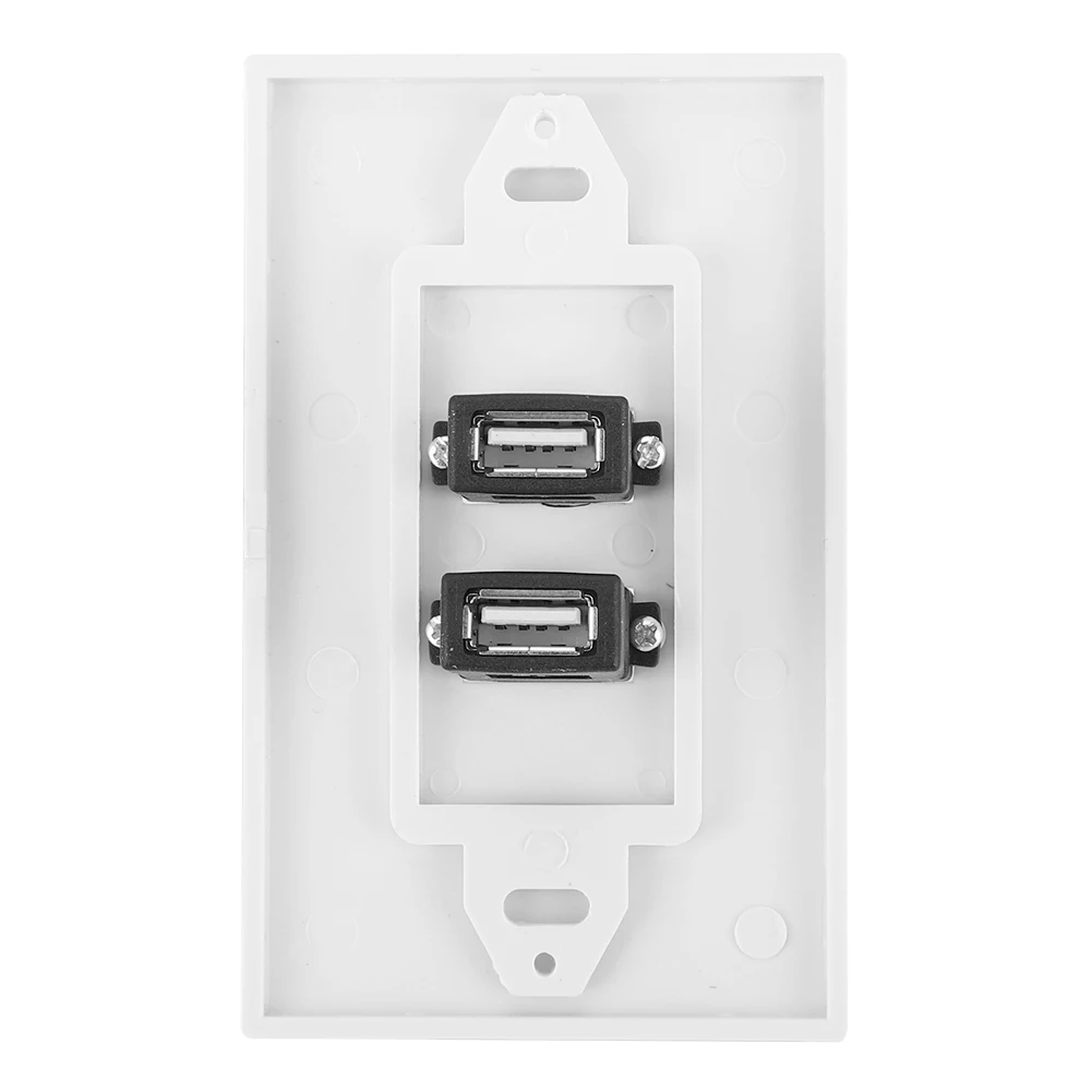 Dual Port USB2.0 Wall Plate Panel for Home  Building Hotel Decoration USB Plate USB Wall Plate Wall Plate Panel Wall Plate