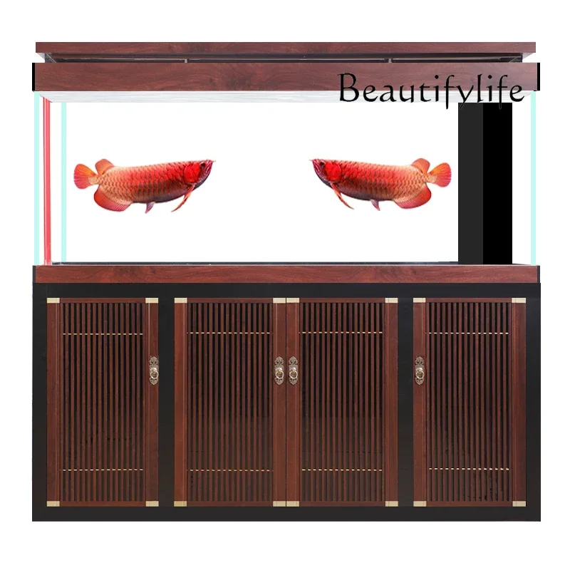 X36 Fish Tank Living Room Large Ultra-white Aquarium Professional Floor Screen Ecological Home