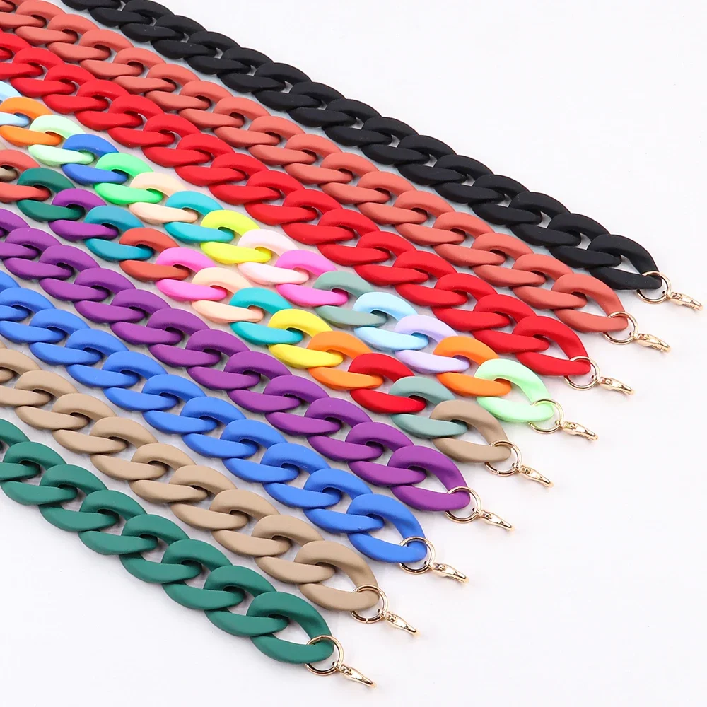 FishSheep Neue Acryl-Kette, Halskette, Schmuck für Frauen, Harz, dicke Gliederkette, Halsband, Halskette, Ohrringe, 2024, Modeaccessoires – Detail 13