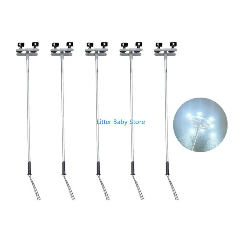 N80C Miniature HO Scale High Mast Light Model Perfect for Various Layouts LED Equipped