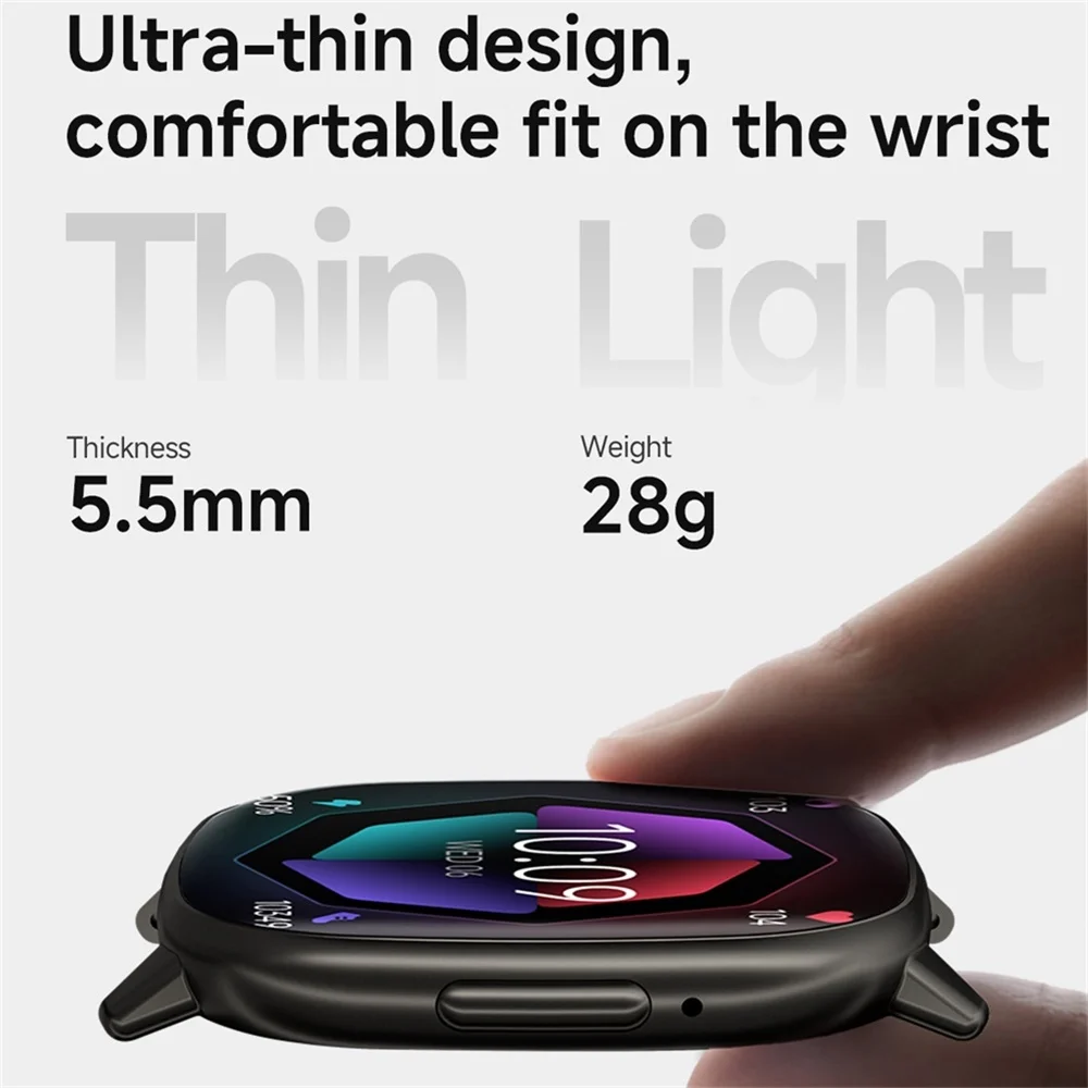 Ultra-thin AMOLED Smartwatch for Men & Women  BT Call  Heart Rate Tracking  Music Playback  Sports Alarm Clock