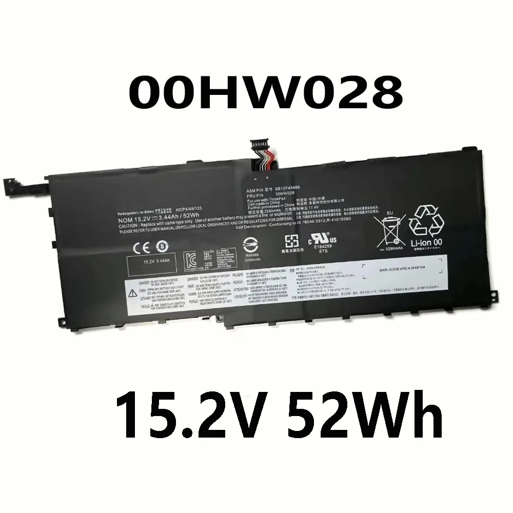 00HW028 00HW029 3290mAh 52Wh Laptop Battery For Lenovo ThinkPad X1 Carbon 2016 X1 Carbon 4th X1Yoga-20FR Series