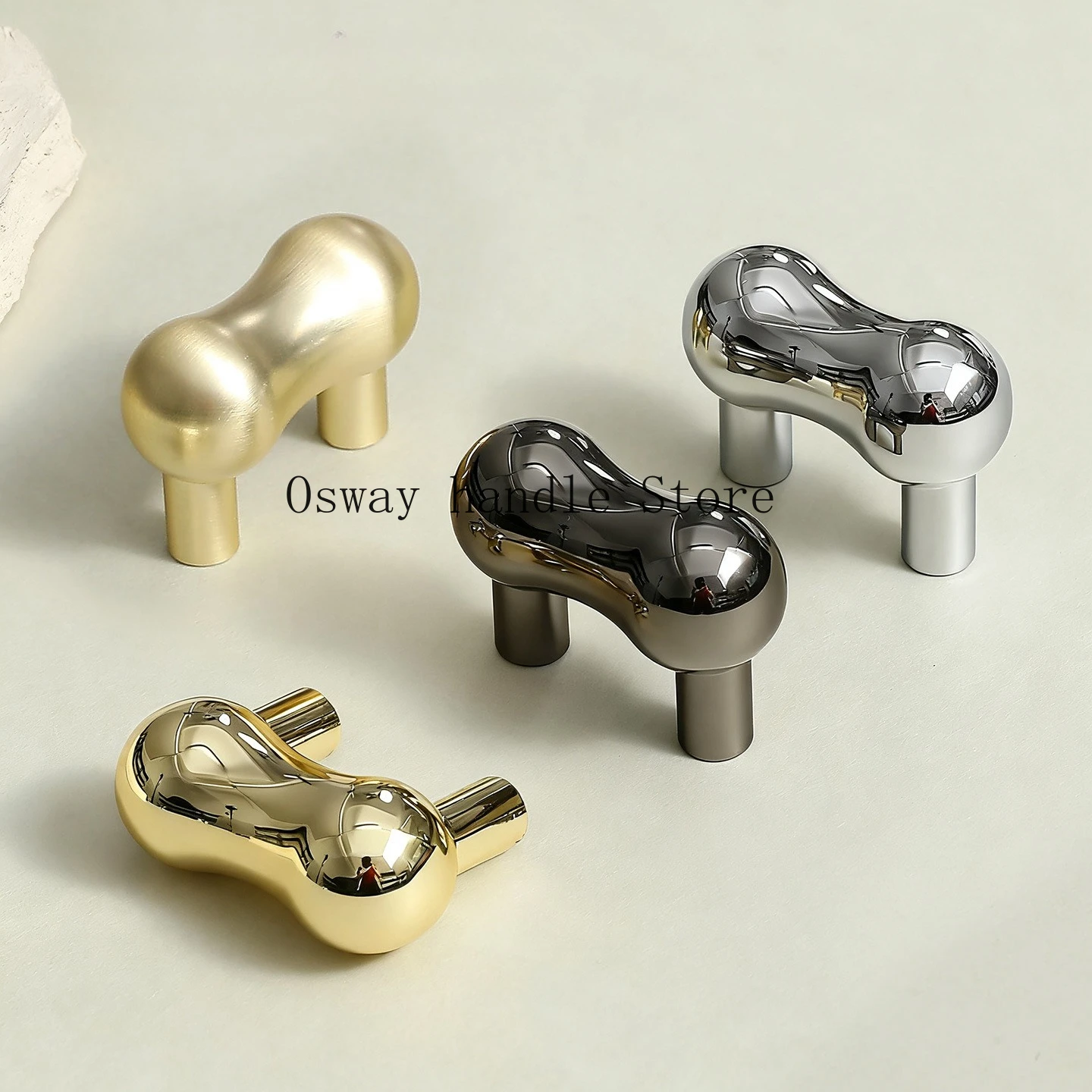 Modern simple and creative drawer bedside table small handle American light luxury kitchen cabinet chest wardrobe door handle