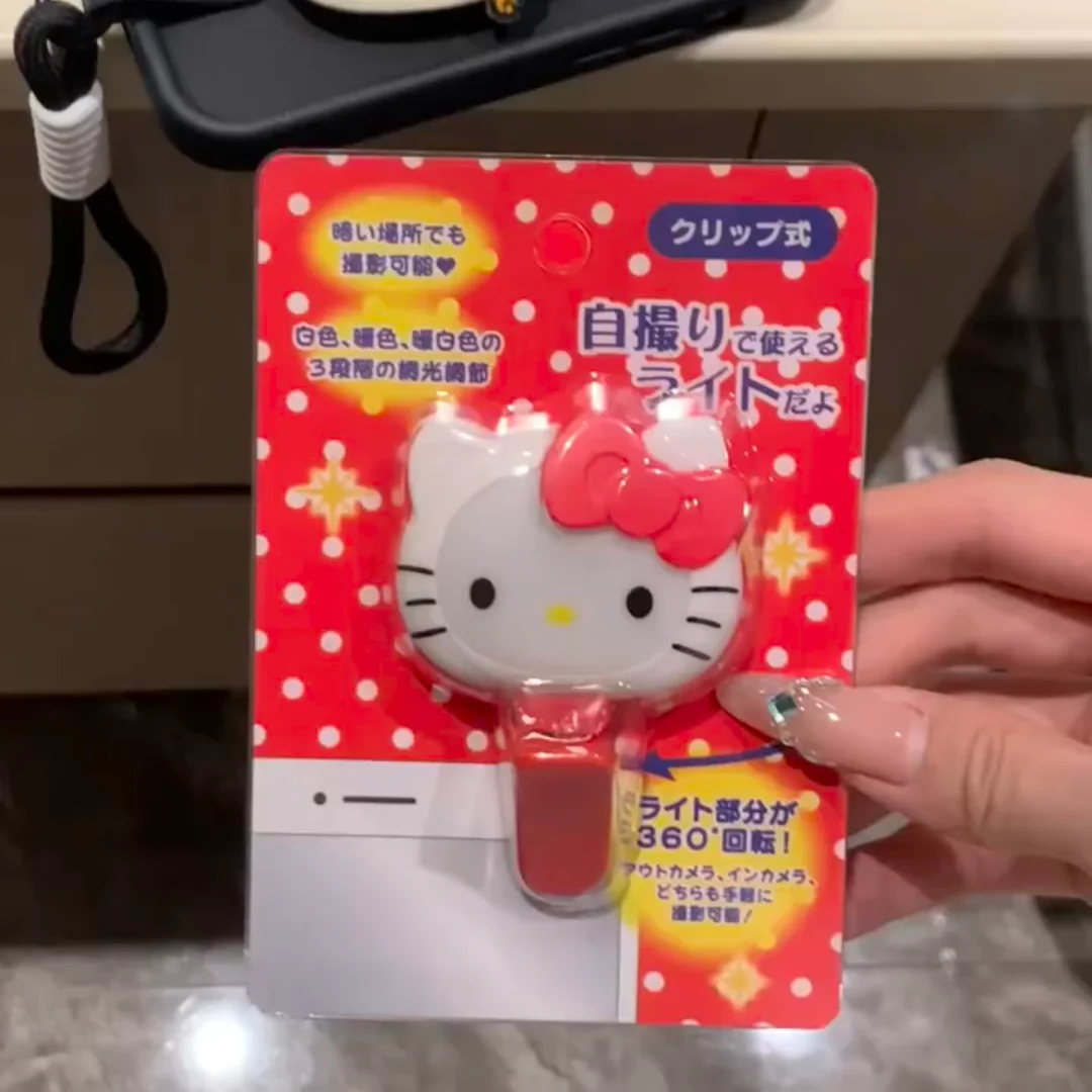 키티 미니 야간 조명 조절 가능한 밝기와 휴대용 메이크업 램프 귀여운 여행 화장대 거울 빛