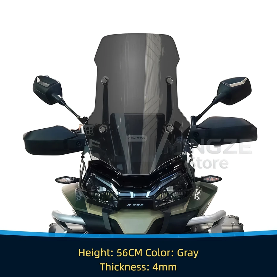 Voor CFMOTO 800 MT 51 CM-66 CM Motorfiets Hoge Kwaliteit Scherm Voorruit Windgeleiders Voorruit Transparant/Grijs CF800MT MT800
