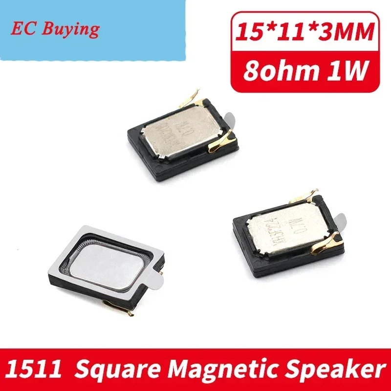 1PCS 1511 1115 Phone MP3 Speaker Tin Foil Loudspeaker Rectangle Tablet 8 Ohm 1W 15*11*3MM For Mobile Phone