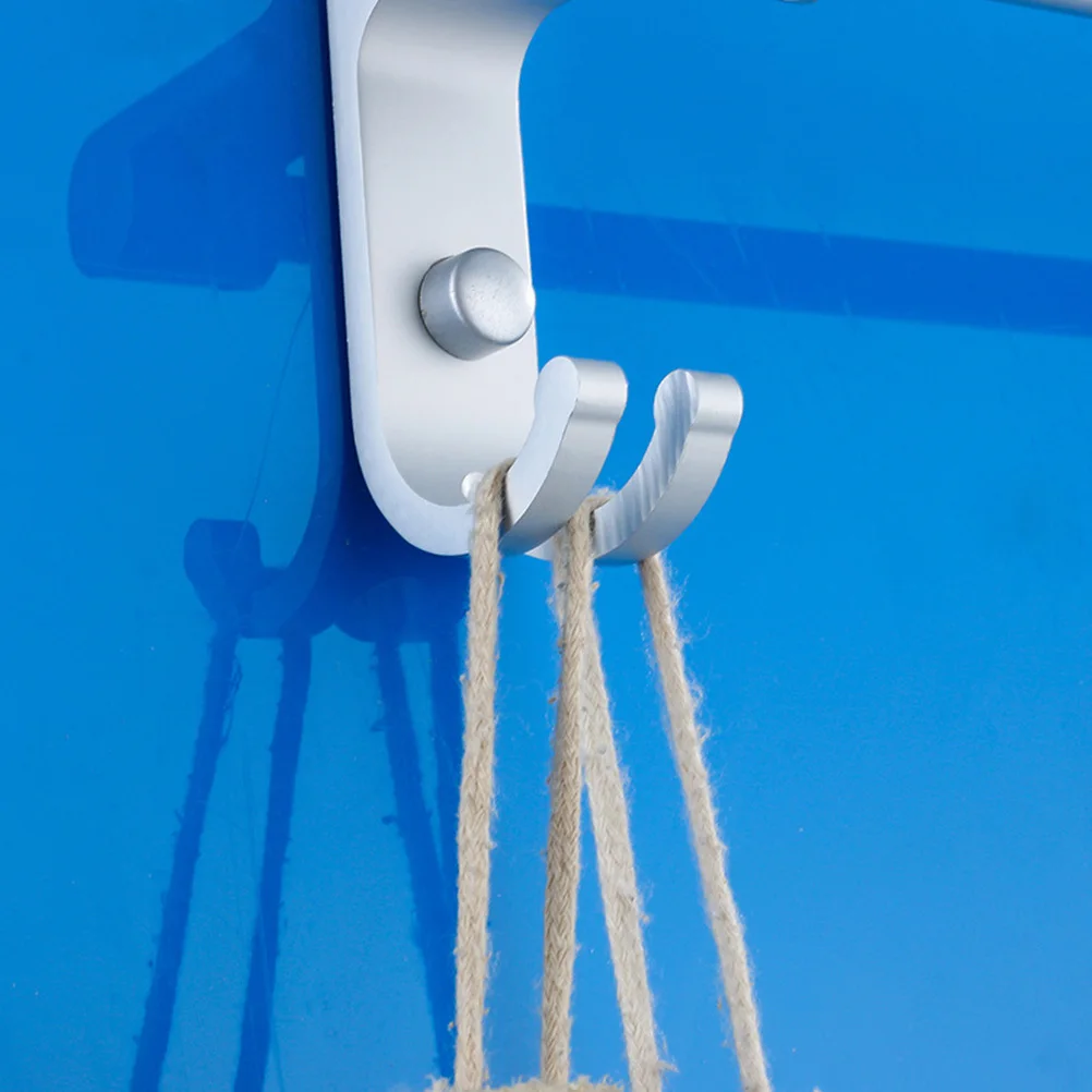 

38Cm Bath Towel Bar Aluminium Alloy Wall Mounted Double Rail with Sponge Holder for Bathroom Kitchen Silver Towel Bar