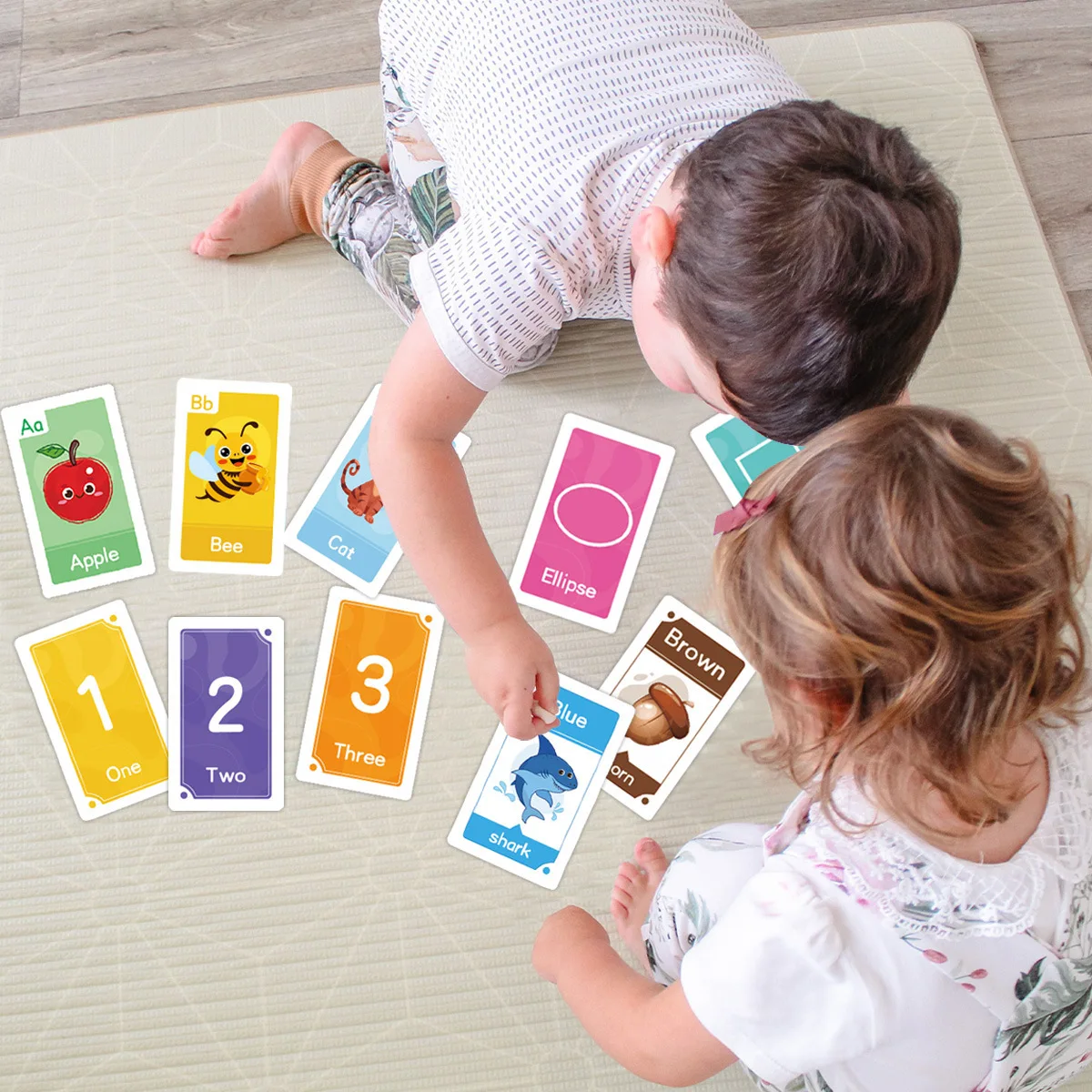 New Early Childhood Education Flash Card Word Card Learning Card Learn Word Shape Color Number English Fun Cognitive Card