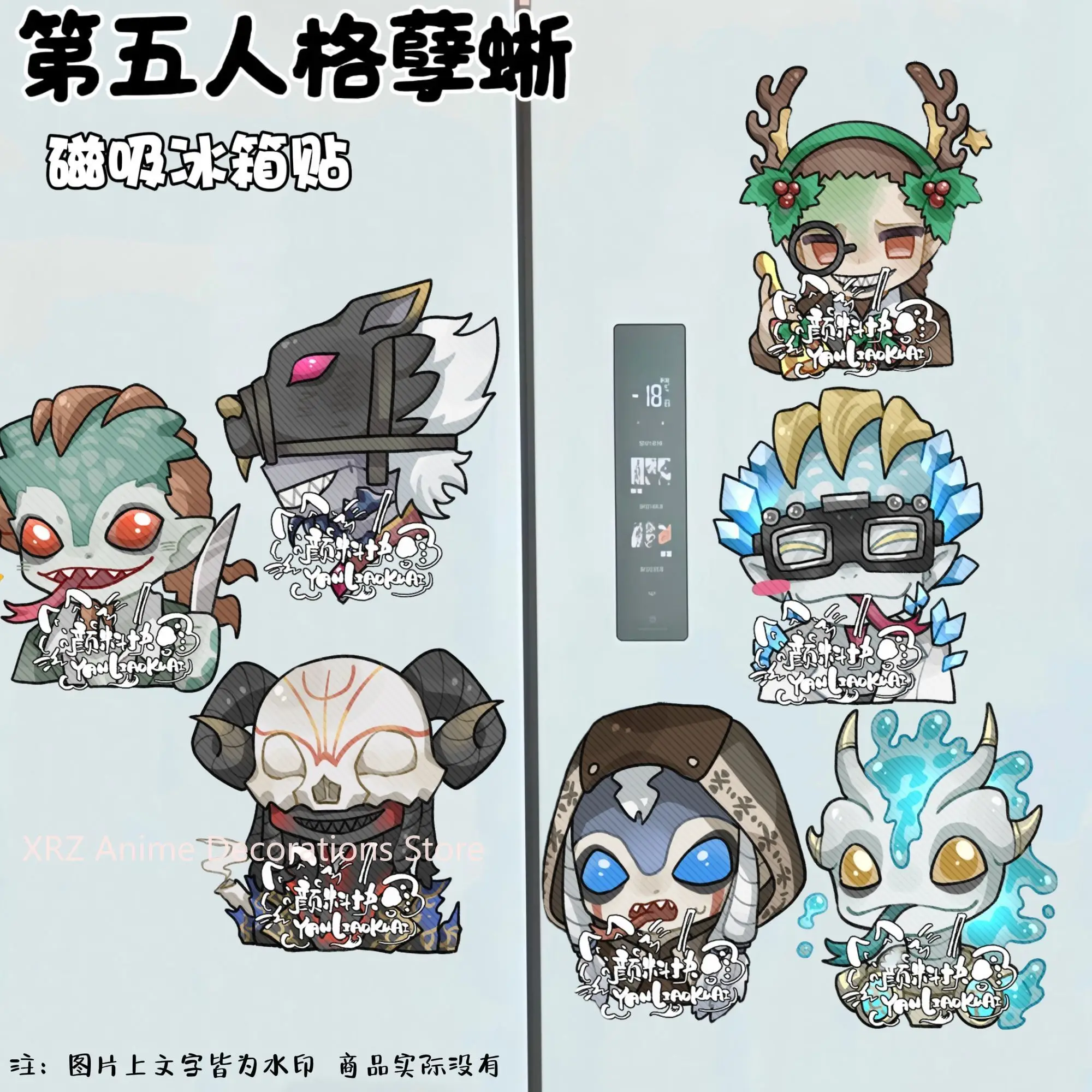 

Acrylic Fridge Magnet Anime Identity V LuchinoDiruse Refrigerator Magnets Decorative Magnetic Stickers Message Board Accessories