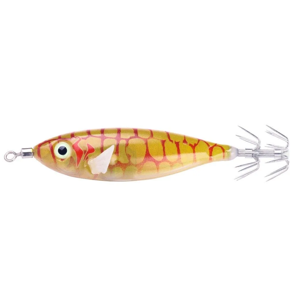 8pcs Horizontal 8CM Squid Jig Hook Luminous Horizontal Webfoot Fishing Lure Bait 6G Weight Cuttlefish Fishing Lure For Octopus
