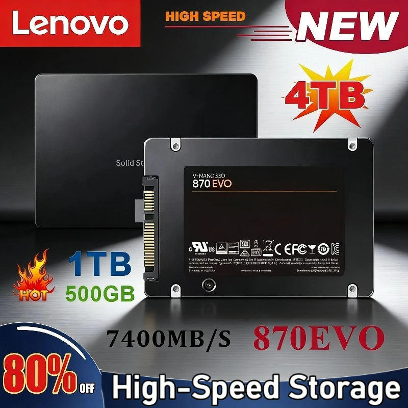 

Lenovo 1TB2TB4TB Solid State Disk SSD 870 EVO 500GB Internal HDD Hard Drive Sata3 2.5 Inch For Laptop Microcomputer Desktop
