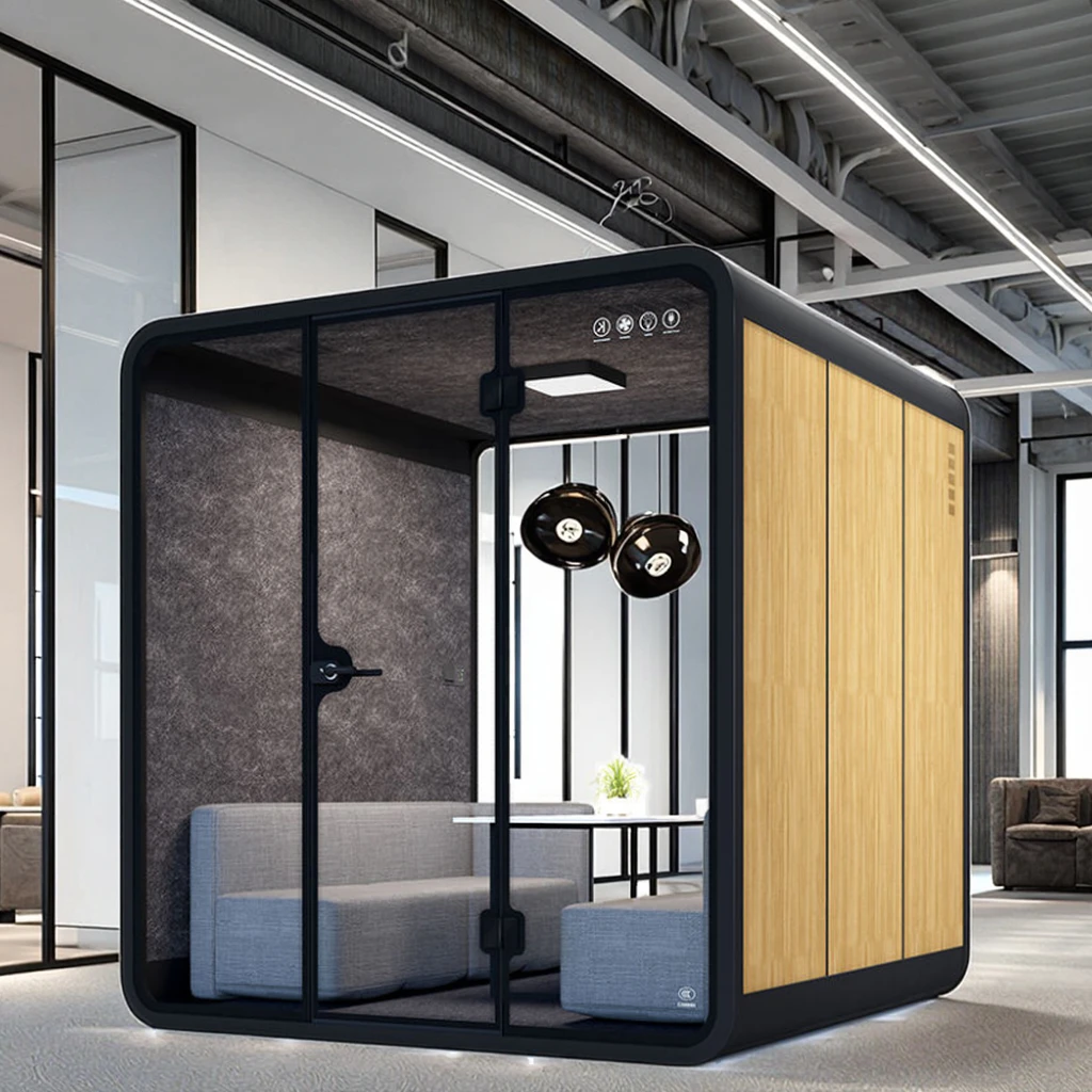 Modern Office Soundproof Privacy Acoustic Booth for Hotel & Mall Use Large Modular Commercial Cabin with STC30dB Soundproofing