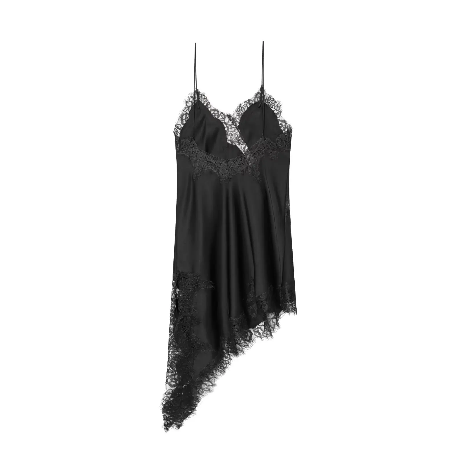 2026 Asymmetric Lace Top Female Sexy Slip Backless Tops Summer Camisole Sleeveless Tank Tops