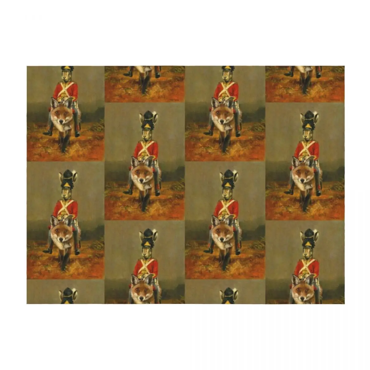 

Hare And Fox Cavalry Throw Blanket Hair manga Flannel Nap Blankets