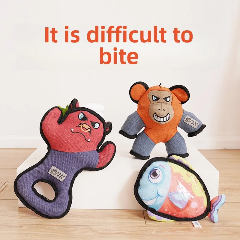

Dog Toys Bite-resistant Audible Training Teeth Grinder Guest Washable Fun Pet Cat Supplies in Stock Dog Toy Basket Plush