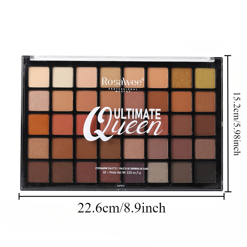 仮面舞踏会の夢のパートナー！ さまざまなマットとシマーのテクスチャーを備えた 40 色のアイシャドウ パレット。 青のような色合い、