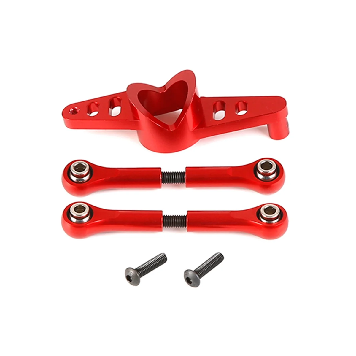 LT CNC Metal Double Steering Gear Seat Kit for Losi 5T Rovan LT King Motot,Modified and Upgraded Accessories,Red