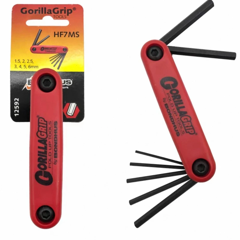 BONDHUS Folding Hex Key Set with Metric and Imperial Sizes Star Wrenches Ideal for Archery Maintenance Reliable Performance