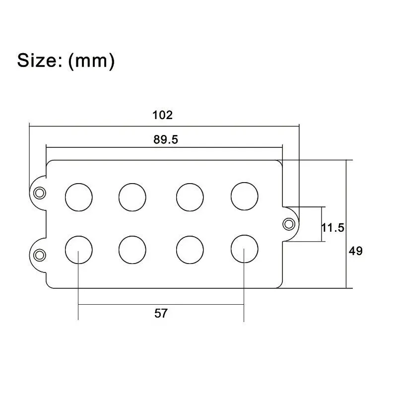 1 PCS For MusicMan 4 Strings Bass Guitar Pickups Humbucker Magnet Ceramic Pickups For Four Strings Open bass Guitar Pickup parts