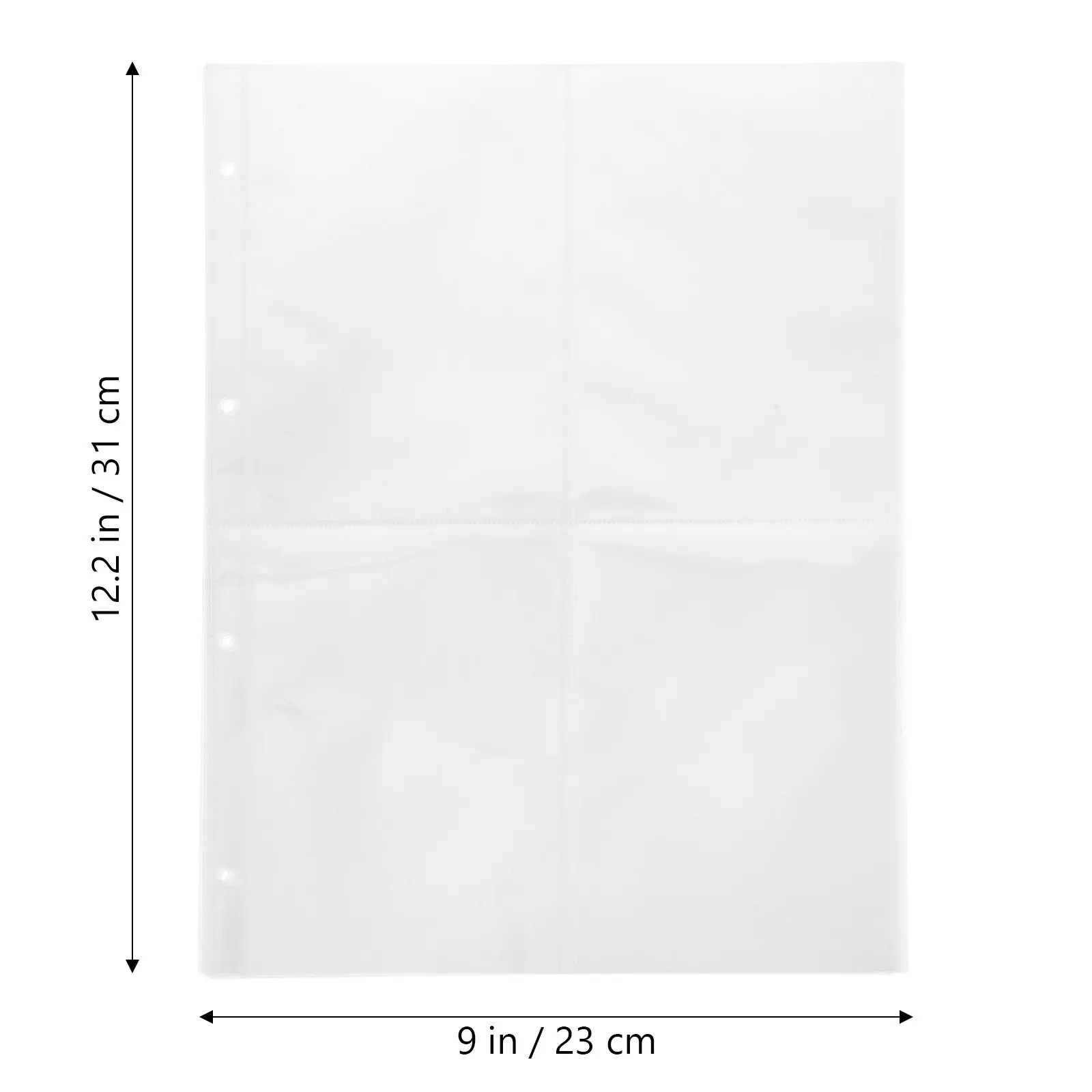 60pcs A4 Photo Album Replacement Pages – Clear Plastic Protective Sleeves for Photos, Postcards, Magazines & Posters