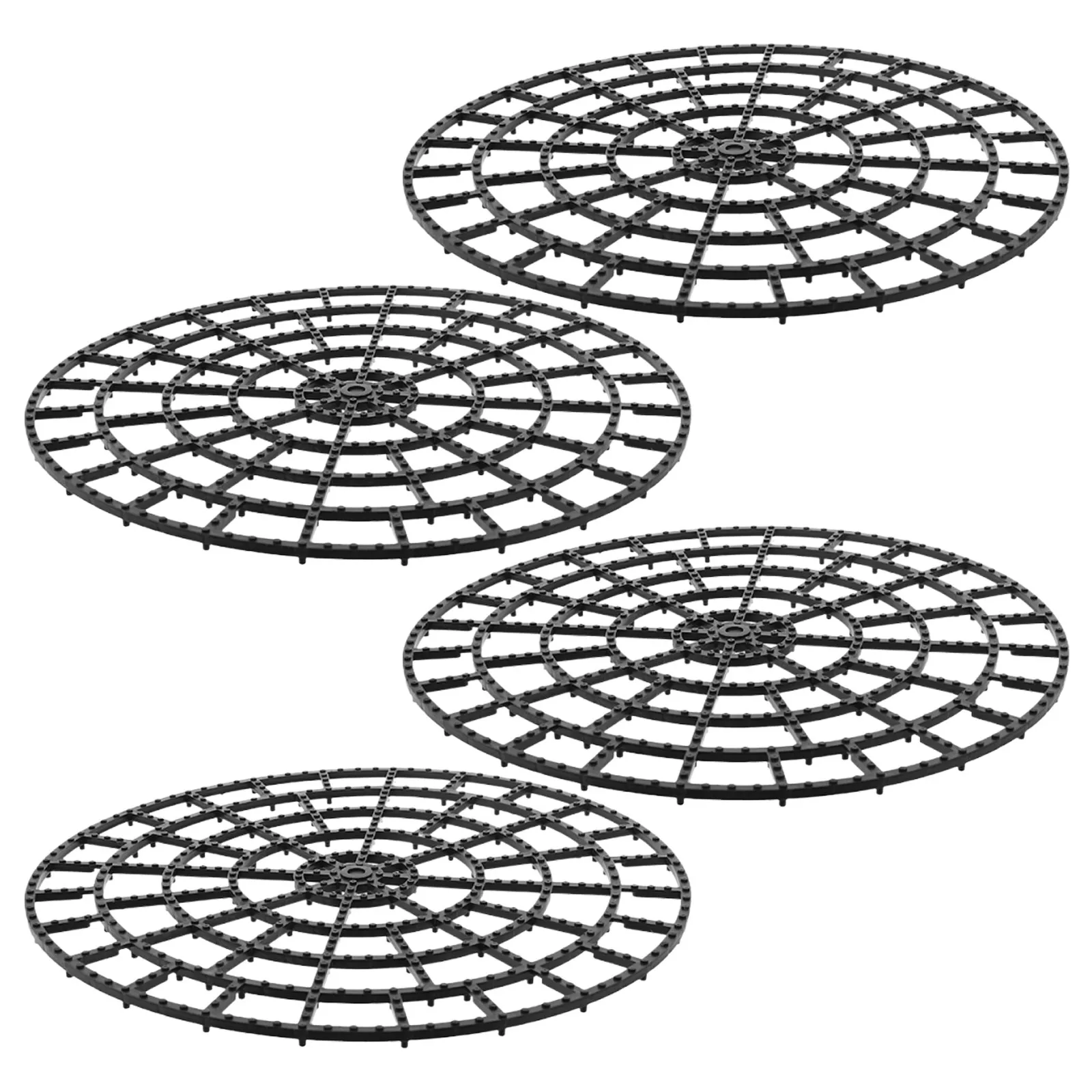 4 Pcs Plant Tray Mat Adjustable Size Riser Flower Pot Risers Indoor Planter Stand