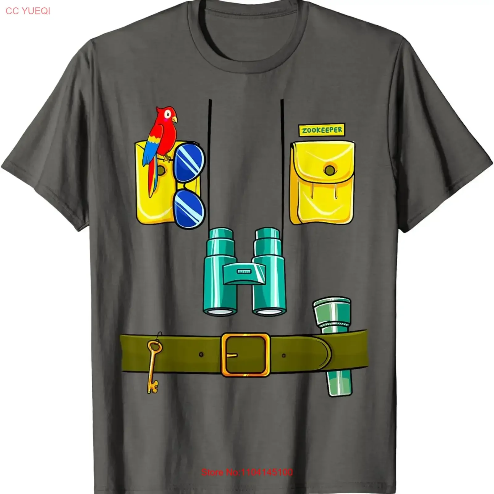 Disfraz de guardián de animales para Halloween, camiseta de guardián de animales de la selva y el zoológico, ropa de diseñador transpirable con lavado vintage, ropa de calle unisex para hombre