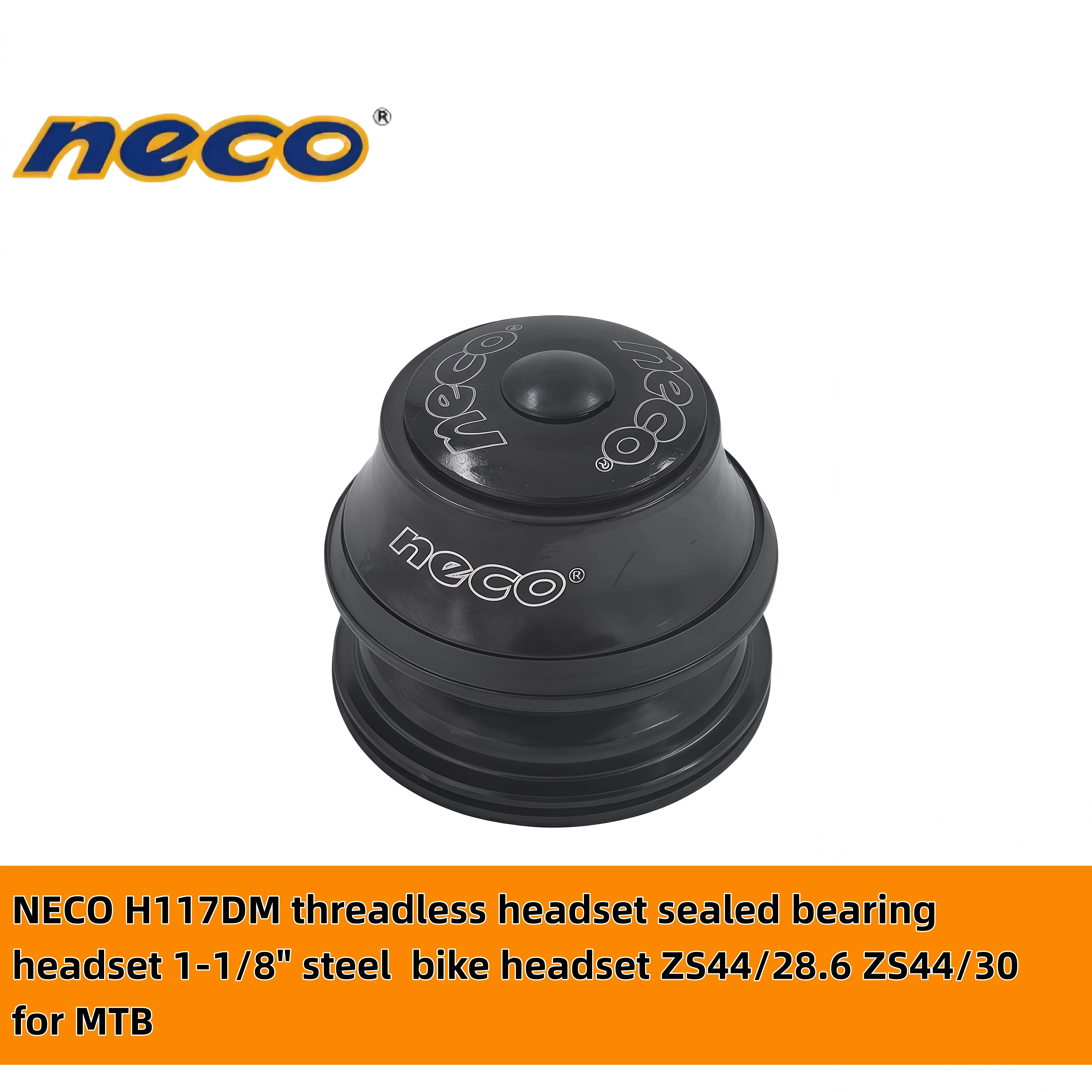 

NECO H117DM 1-1/8"Semi-integrated Threadless Headset ZS44/28.6 ZS44/30 for MTB/XCM/DH