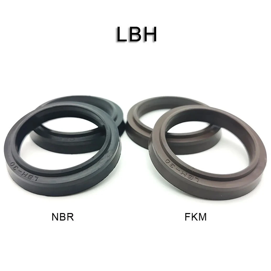 2PCS Thick 6mm LBH Oil Seal NBR Hydraulic Cylinder Sealing Ring Rubber Dustproof Oil Seal Ring Black