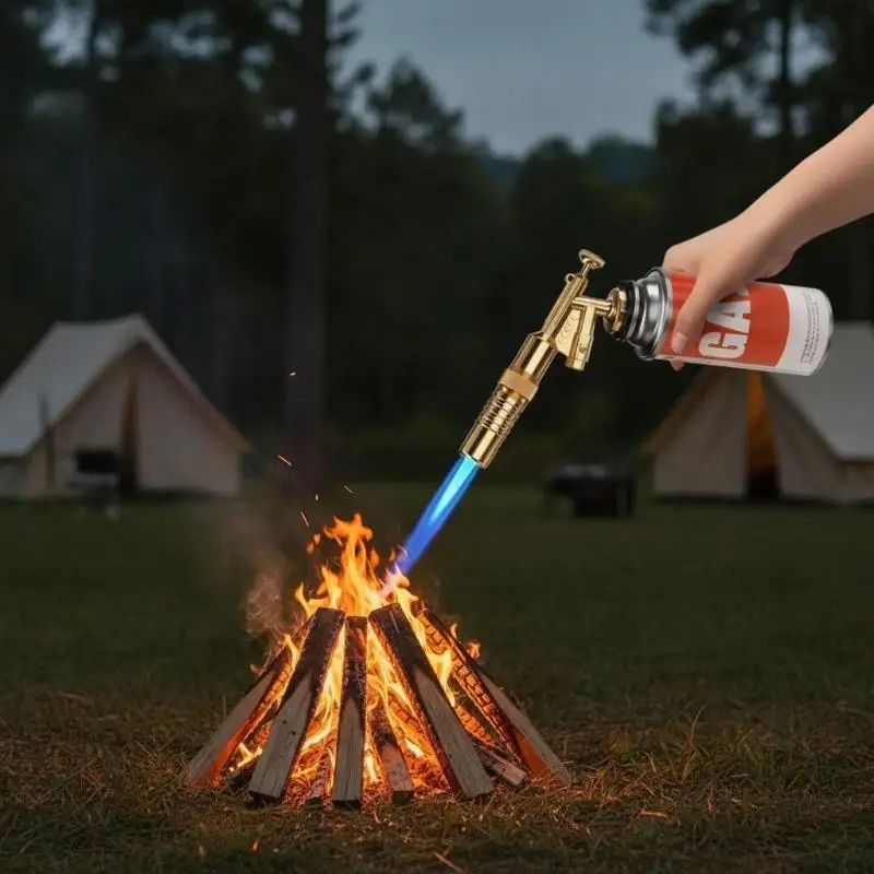Auto Ignition Gas Torch Flame Blower Welding Burner Brazing Barbecue Kitchen Cooking Baking Accessory