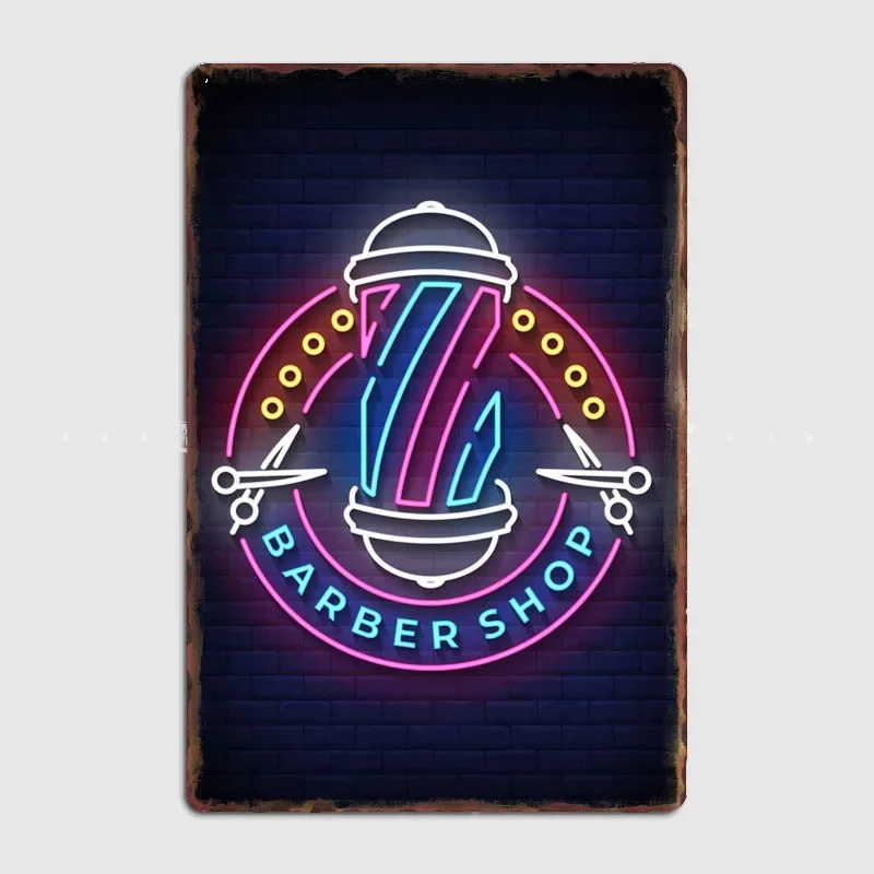 

Poster Retro Metal Posters Sign Garage Club Indoor Wall Room Decoration Home Decor Barber Pole Poster