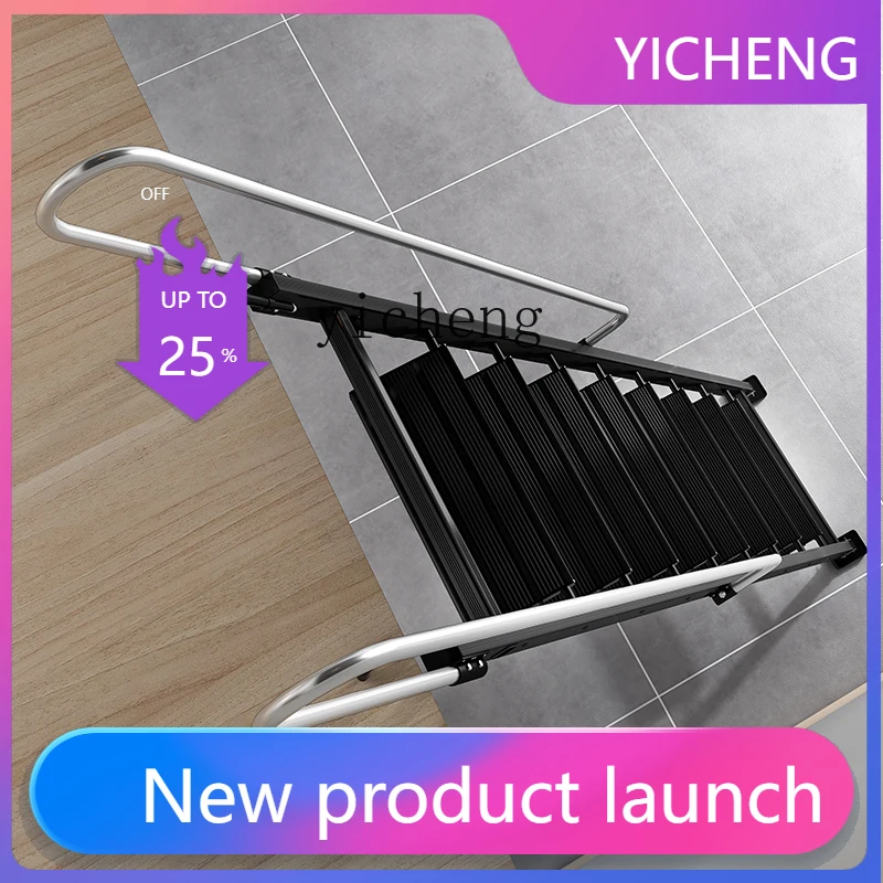 

A2-10 household aluminum alloy folding loft ladder mobile telescopic stairs