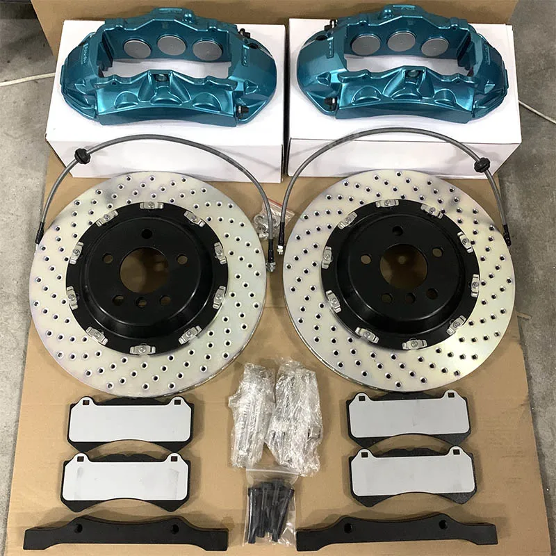 High quality 6-piston brake kit with 335-380mm brake discs, suitable for Ford Mustang, Tesla S Audi A4/A5/A6/Q3/Q5, BMWE46 X5 X4