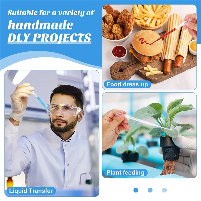 

1000 Pcs 3Ml Plastic Transfer Pipettes Disposable Graduated Pipettes For Scientific Experiment