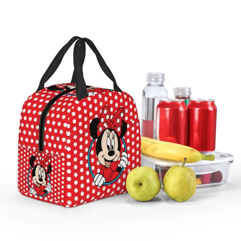 Niestandardowa torba na Lunch Mickey Mouse wodoodporna chłodnica termiczna izolowana pojemnik Bento dla kobiet dzieci w wieku szkolnym duże torba z