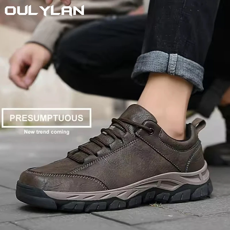 Hiking shoes Men's fashion outdoor hiking casual sports shoes men's sports shoes non-slip rubber sole new autumn and winter