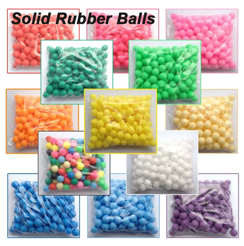 2-1100Pcs Solid Rubber Balls 6mm 6.35mm 6.5mm 6.8mm 7mm 8mm 8.3mm 8.5mm Yellow and Black Colors for Toy Gun Shooting Sealing Rub