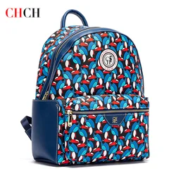 CHCH Women's Backpack New Large Capacity Color Printed Travel Bag Women's Bag