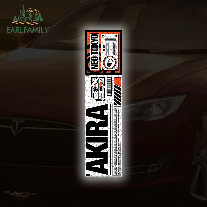 EARLFAMILY Adesivo Refletivo Japonês para Carro, Moto, Skate, Capacete, Decalque de PVC Anti-riscos para Estilização Automotiva