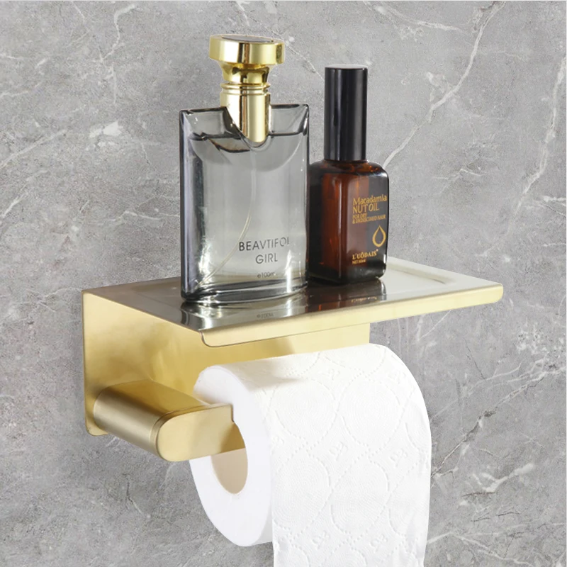 Brush Gold Towel Strip, Track, Toilet Paper Holder, Towel Rack, Hook, Soap Dish, Toilet, Bathroom Accessories